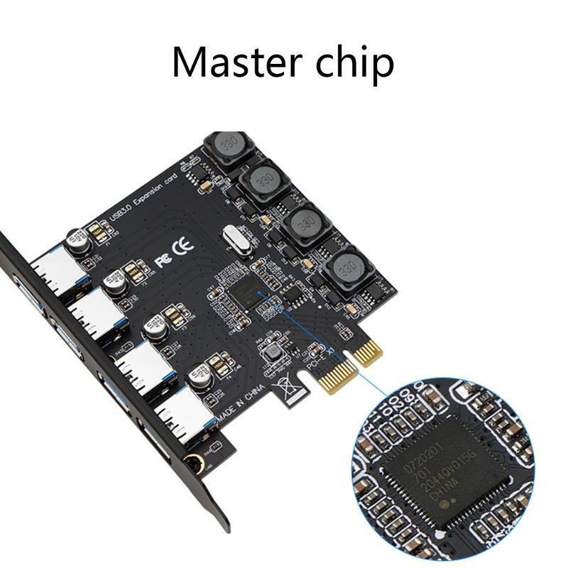 USB3.0 PCI Express Card USB PCIE Expansion Card Adapter PCI-E USB 3.0 4 Port