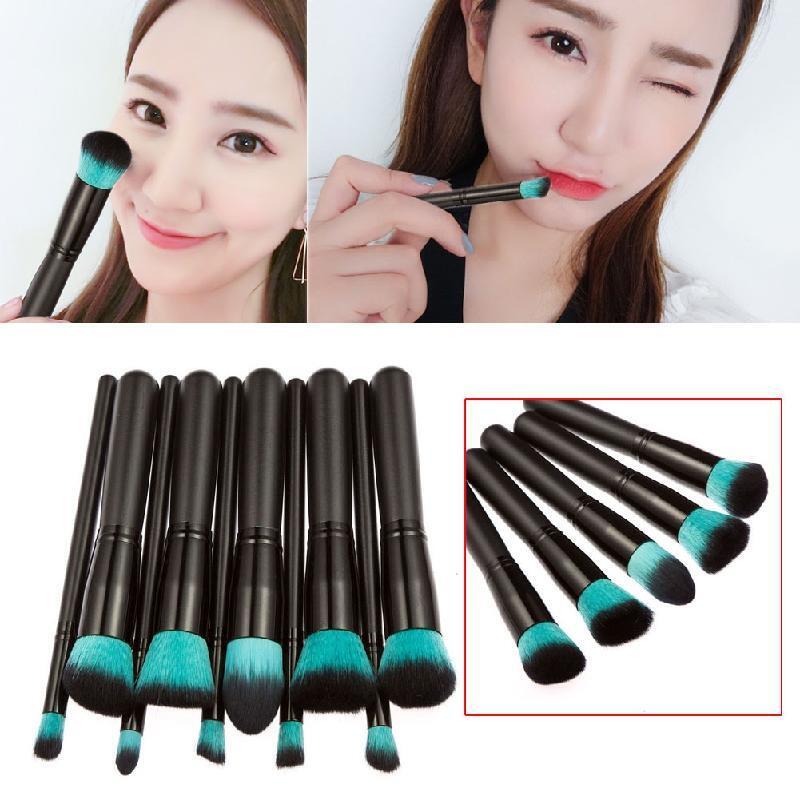 10Pcs Pro Makeup Brushes Set Powder Foundation Eyeshadow Eyeliner Lip Brush Tool