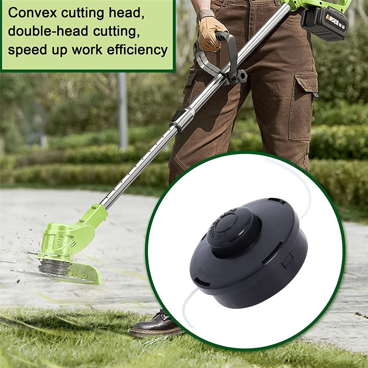 Lawn Cutter Garden Tools Bump Spool Trimmer Head Replacement Head Brush Mower