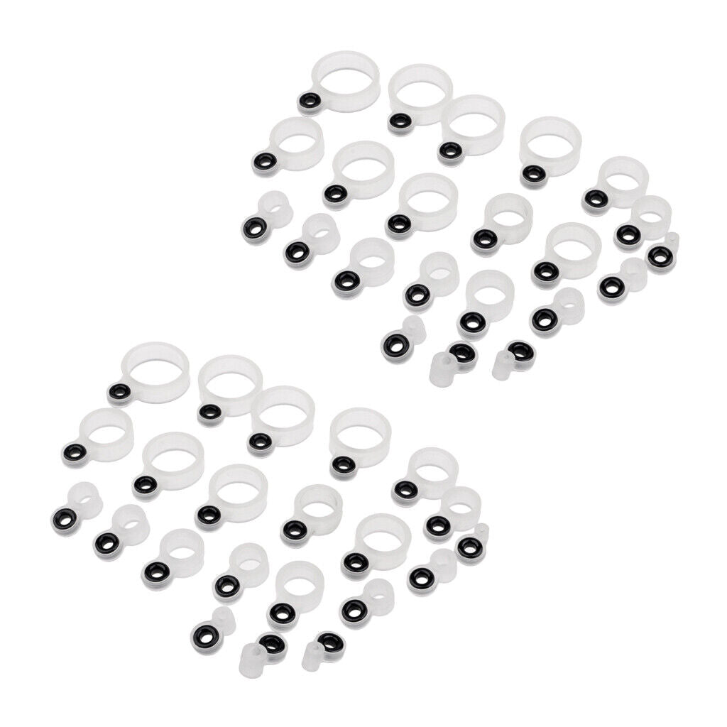 44pcs Silicone and  Fishing Rod Guides Repair Kit Rod  Rings