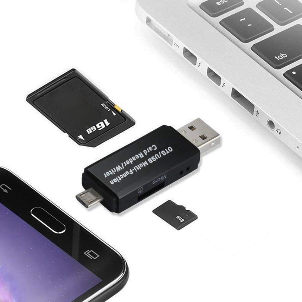 Micro USB+USB OTG Card Reader USB2.0 Memory Card Adapter for PC Android
