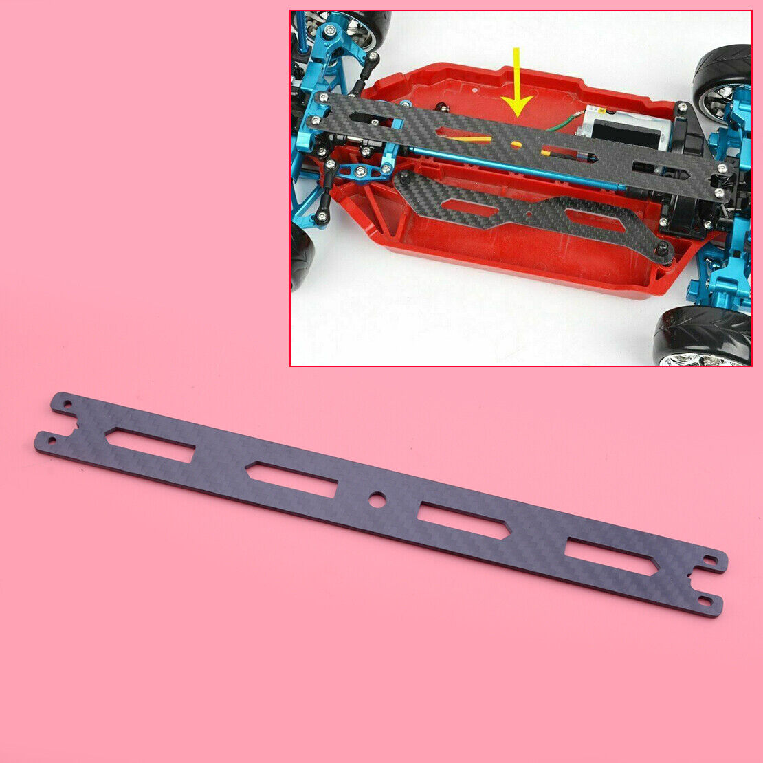 Carbon Fiber Upper Deck Fit For Tamiya TT-02 TT-02B Chassis 1/10 RC Car