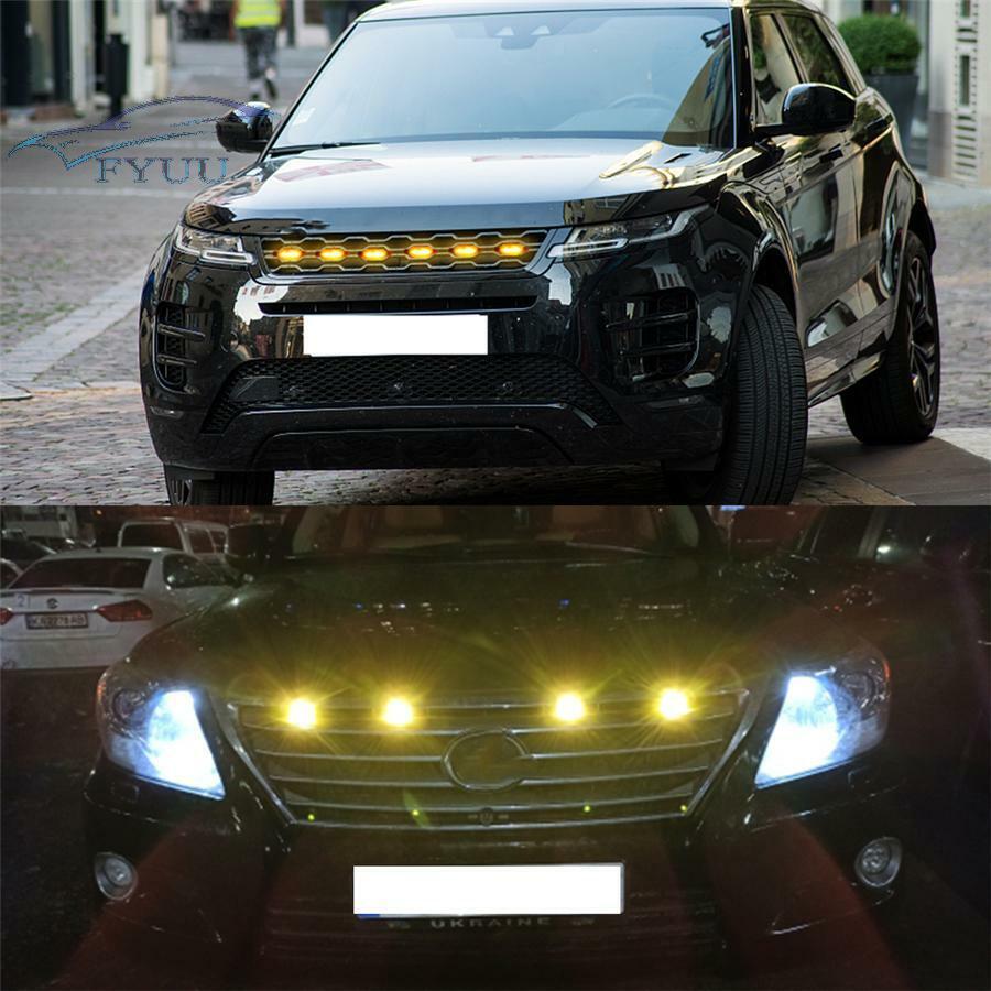 For Ford F150 F250 F350 Raptor Style Smoked Lens Amber 12 LED Front Grille Light