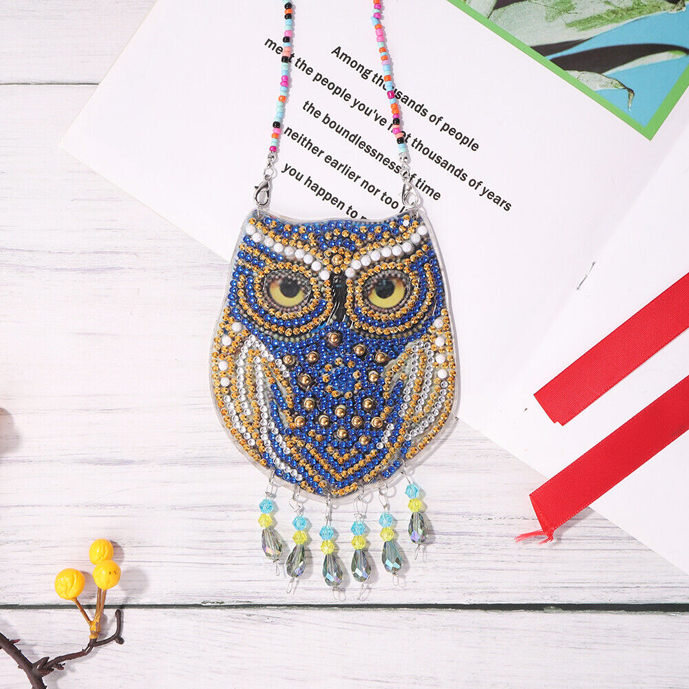 DIY Owl Pendants Acrylic Diamond Ornament Party Clothing Wedding Decor (B)
