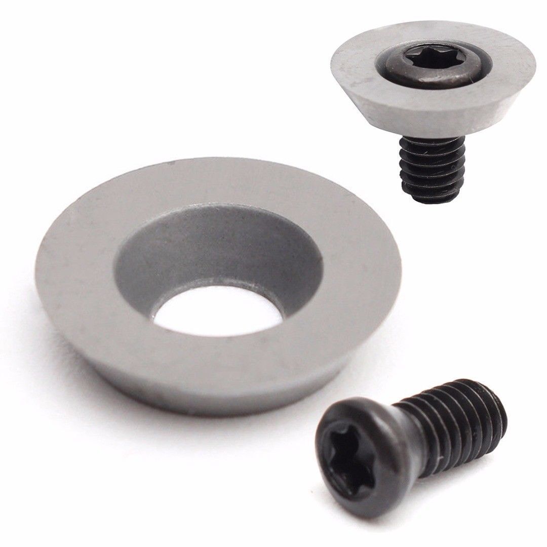 1pc 10mm Diameter Round Carbide Insert Cutter with Screw for Wood Turning Tool