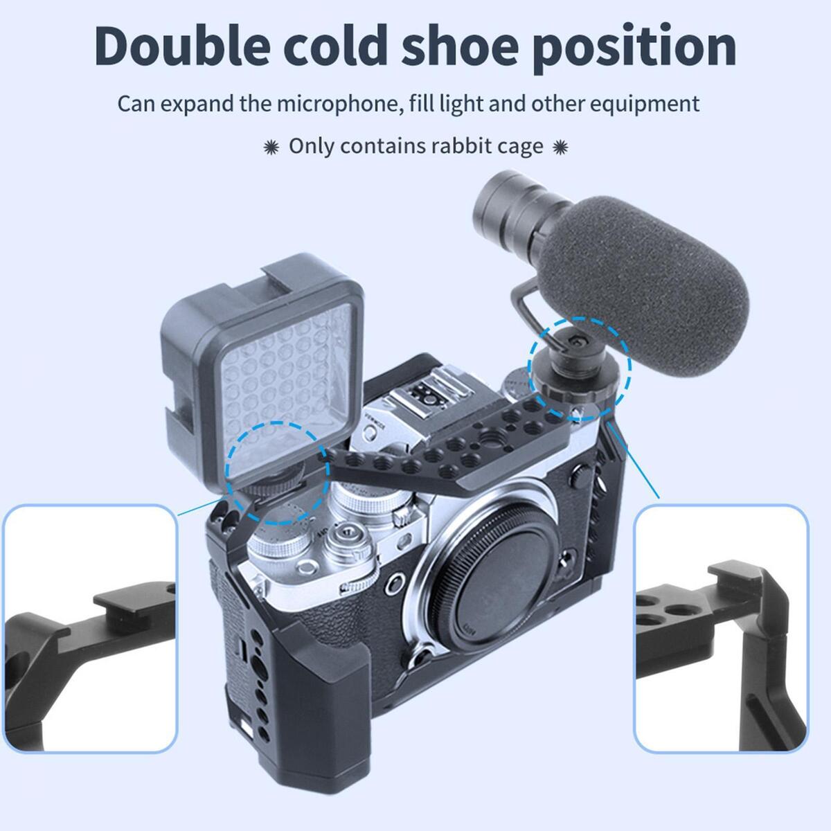 XT4 Cage Camera Protection Frame Tripod Expansion Platform Compatible for Fuji