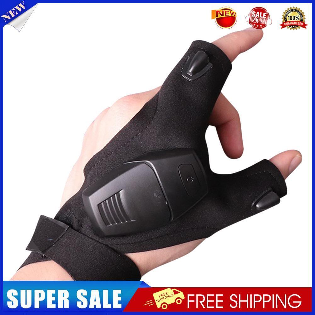 LED Night Light Fishing Gloves Flashlight Outdoor Cycling Camping Gloves