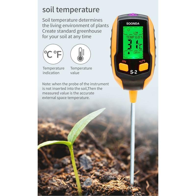 Soil Moisture Meter Soil Test Kit PH/ Moisture/Temperature/Light/Ambient Meter