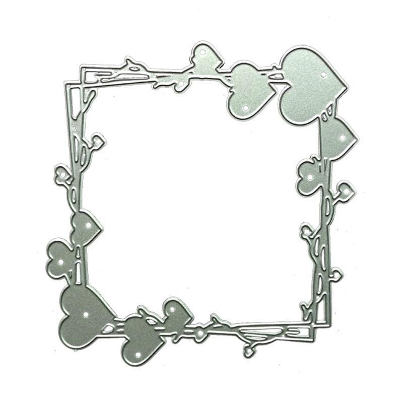 Love Heart Border Metal Die Cuts Stencil Creative Paper Crafts Cutting Template