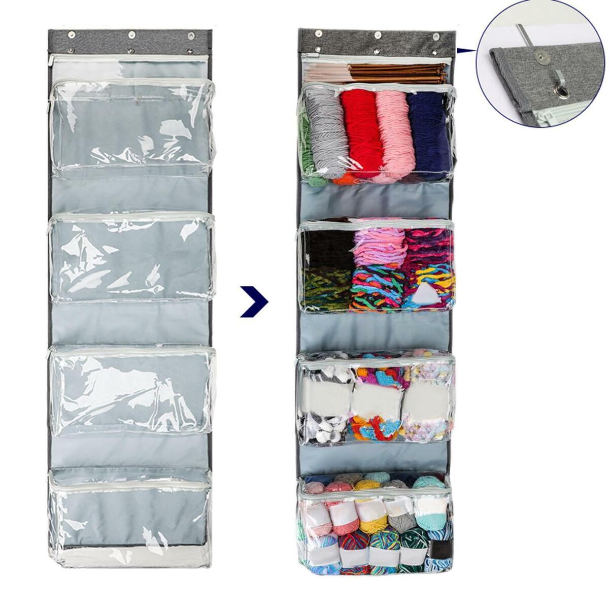 Hanging Yarn Storage Knitting Organizer Wall Display Bulk Yarn Organizer