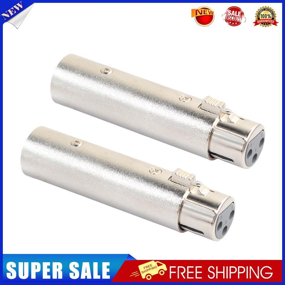 2x XLR 3Pin Male to Female Phase Reversal Adapter Plug Socket Cable Connect