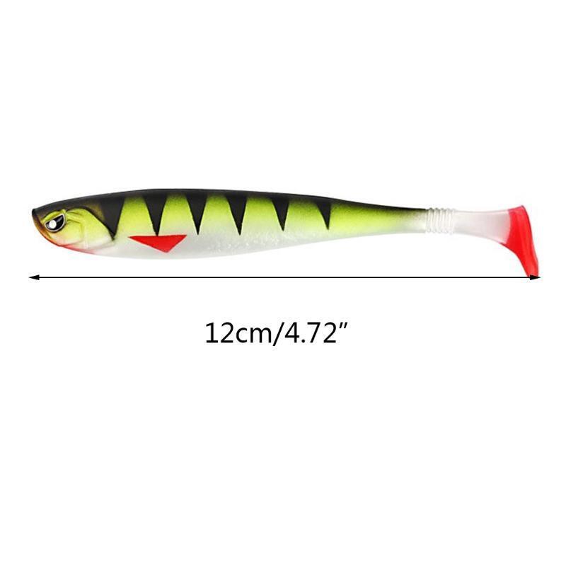 5Pcs Soft PVC Fishing Lures Baits for Saltwater Freshwater Swimbaits Trout Bass