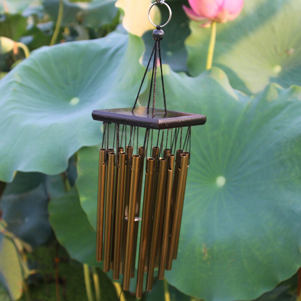 Outdoor Living Wind Chimes Yard Garden Tubes Bells Copper 16 Tubes