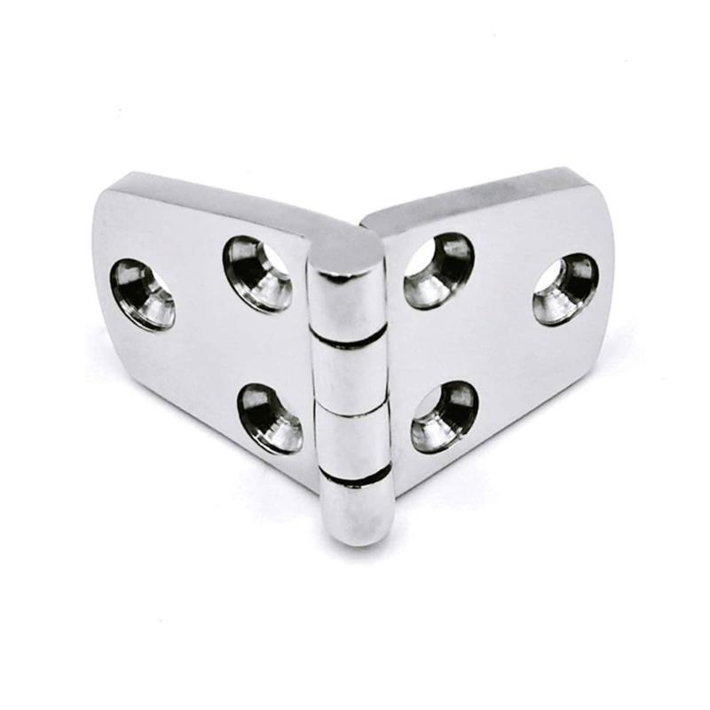 4 Pcs Stainless Steel Folding Door Hinge Casting Deck Cabinet Strap Hinges