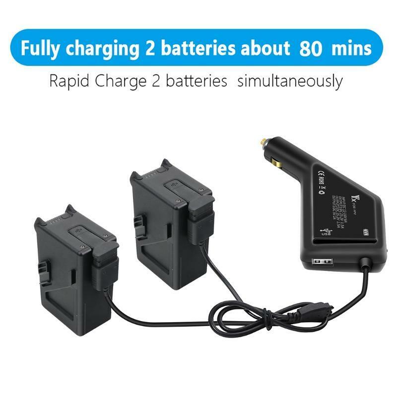 3In1 Battery Car Charger Fast Charge Adapter for D-JI FPV Combo Drone Battery