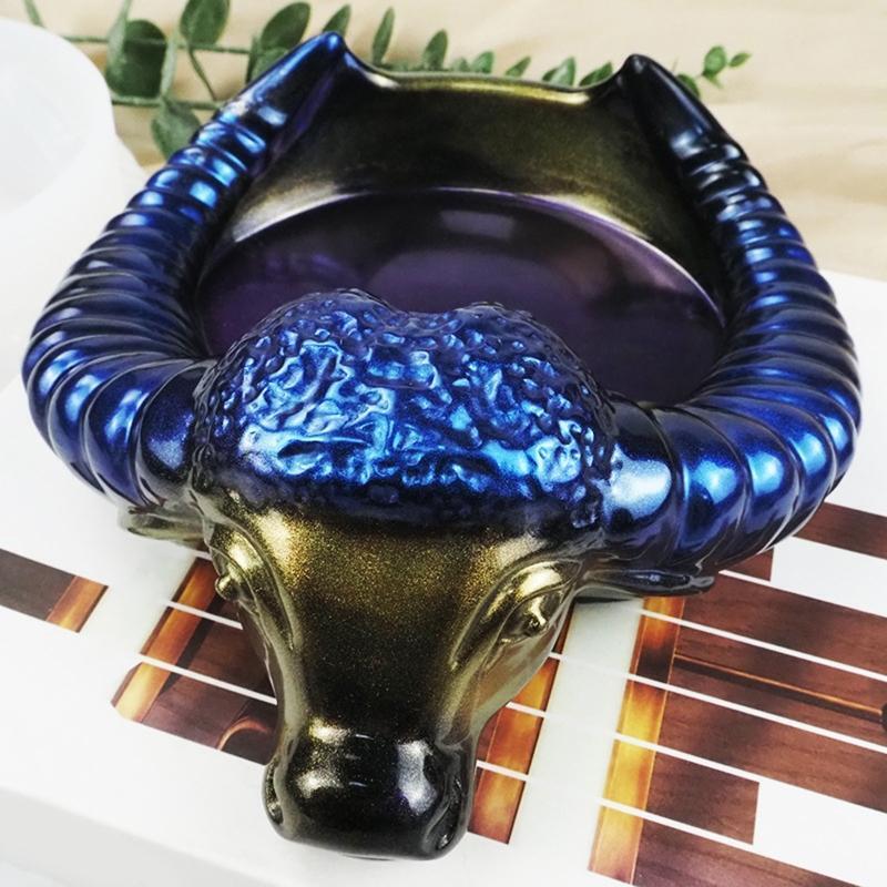 Oxhorn Head Ashtray Mold Irregular Silicone Tray Mold for Handmade Art Crafts