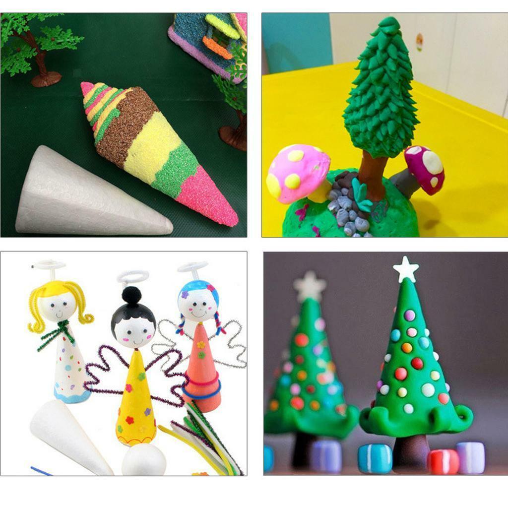 10 Pieces Cone Shape DIY Christmas   Foam Material 100mm 150mm