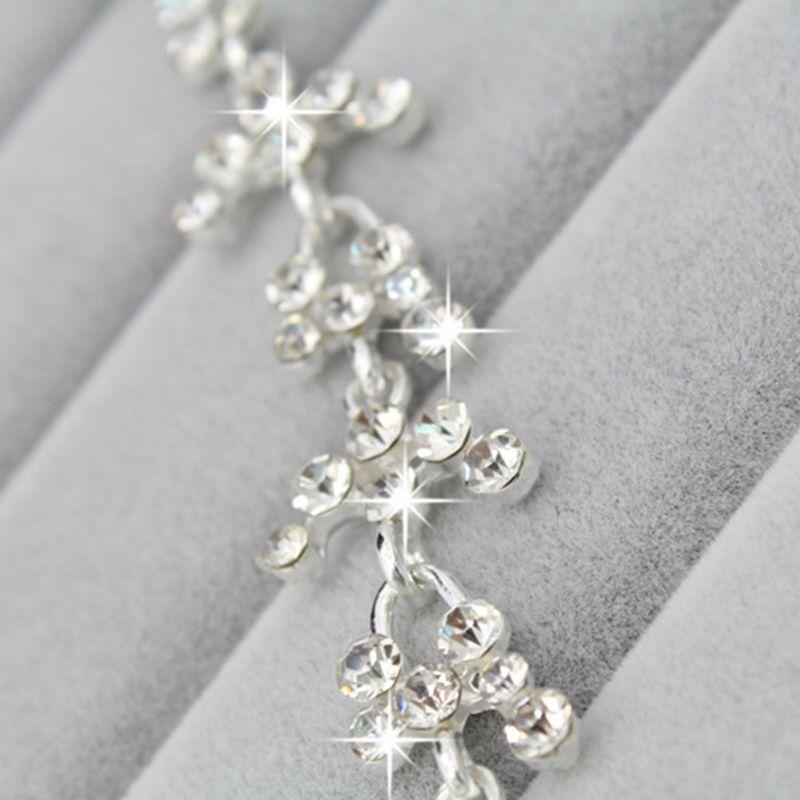 2Pcs Trendy Crystal Pendant Earrings Necklace Set Jewelry Accs Gift for Birthday