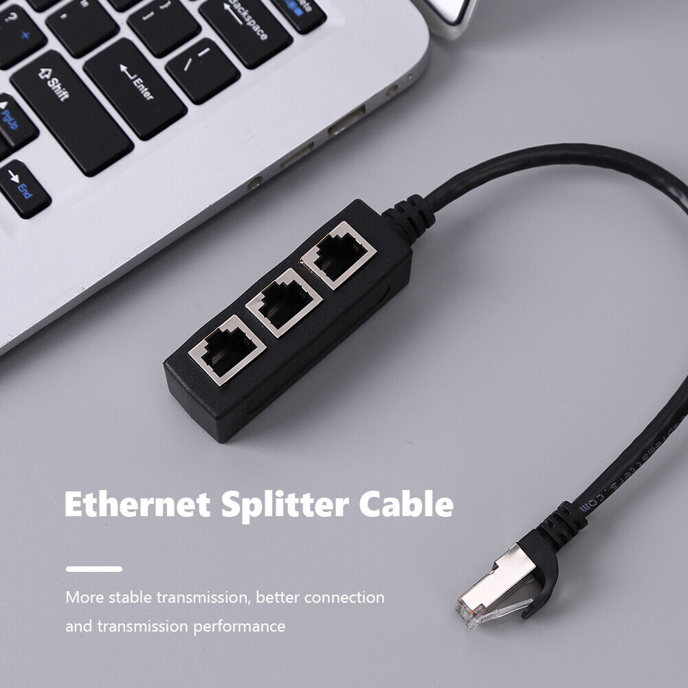 1 Male to 3 Female RJ45 Ethernet Splitter Cable Super Cat5 Cat5e Cat6 Cat7