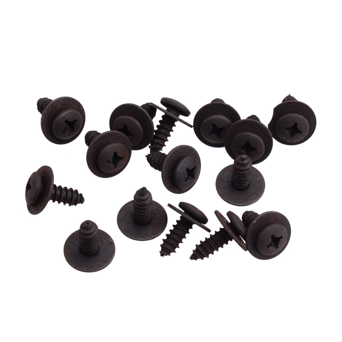 15 Sets Spring Metal U-type Clips with Screws Car Trim Panel Fasteners Fitting
