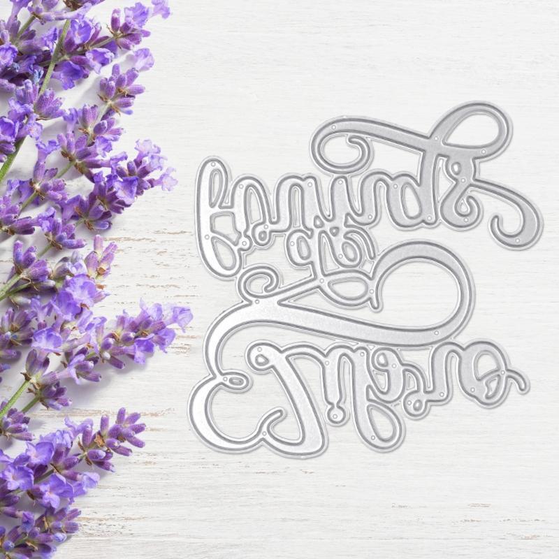 Spanish Words QITAI Metal Cutting Dies DIY Stamps Crafts Template Mold Stencils