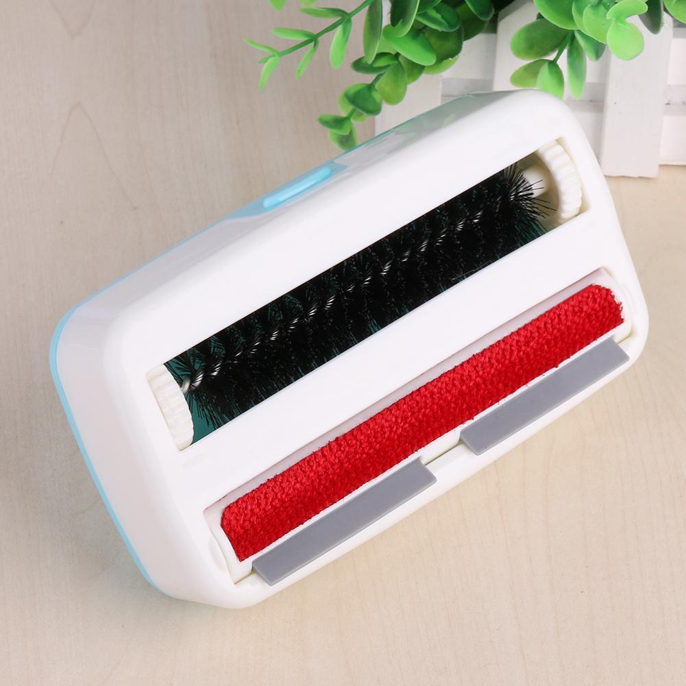 Handheld Carpet Brushes Table Sofa Bed Crumb Sweeper Roller Cleaner (Blue)