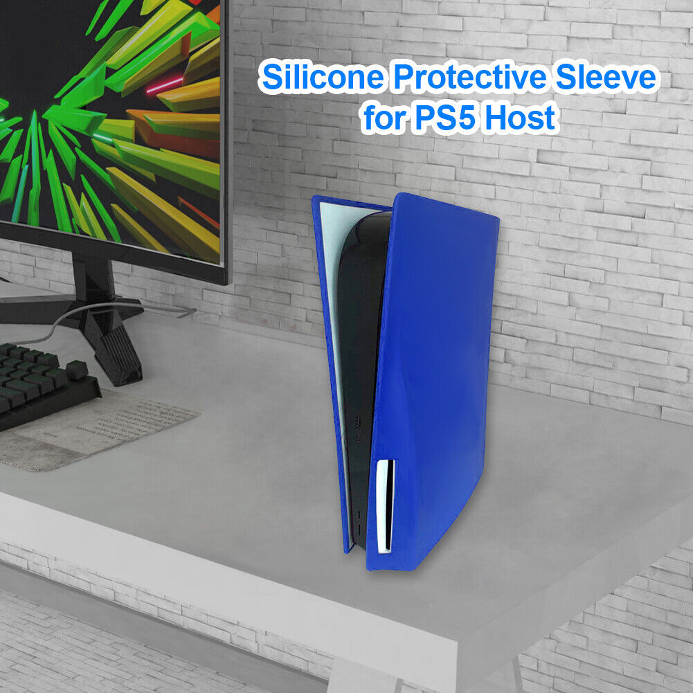 Silicone Dustproof Protective Housing Cover for PS5 (Optical Drive Blue)