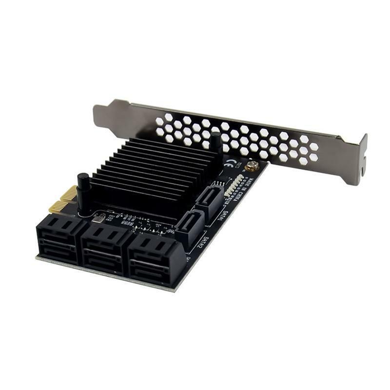 88SE9215 Chip 8 Ports -SATA 3.0 to PCIe Expansion Card PCI Express -SATA Adapter