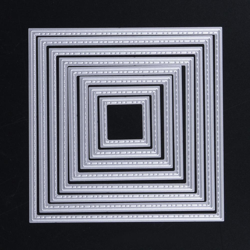 8 DIY Square Cutting Dies Stencils Embossing Card Scrapbooking Album