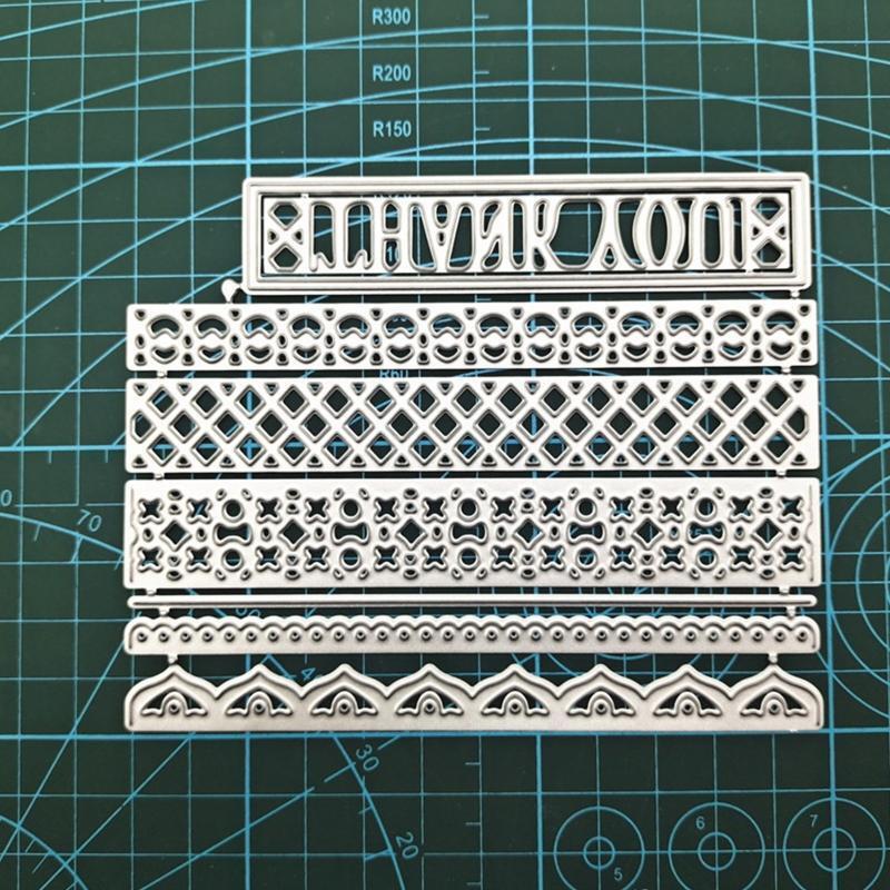 Ruler Metal Cutting Dies Stencil Scrapbooking DIY Album Stamp Paper Card