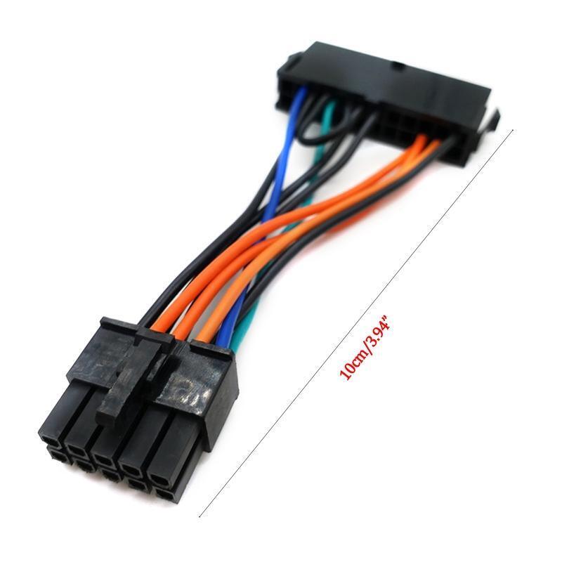 10CM/3.94in 24-pin10-pin Power Cord Converter ATX 24p To 10p Line for Lenovo Lap