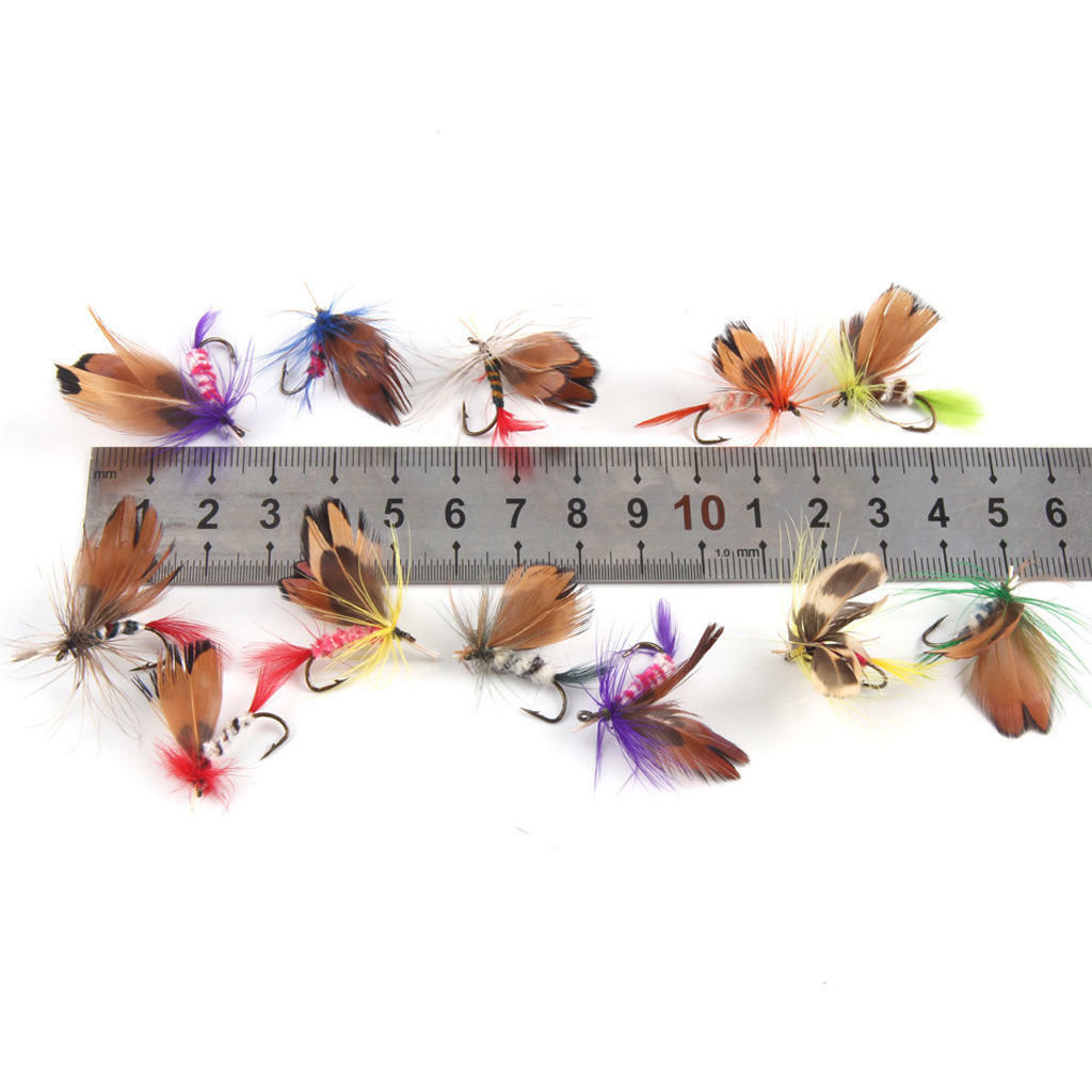 24Pieces Dry Flies Fly Fishing flies Kit Bass  Trouts Flies