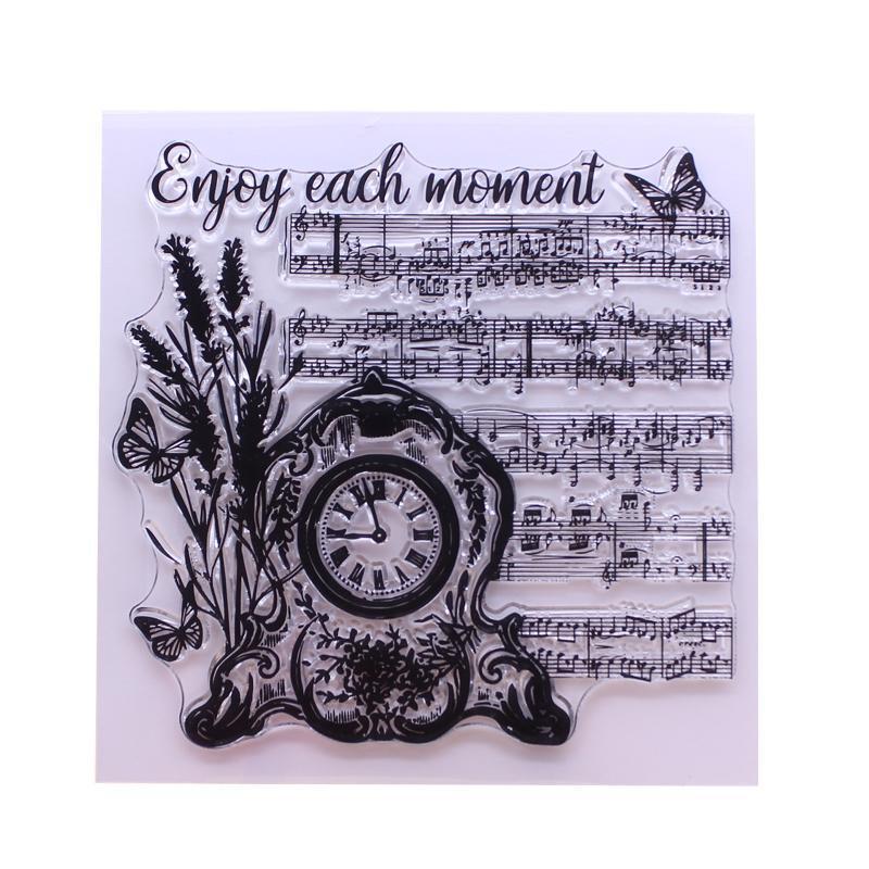 Enjoy Each Moment Clear Stamp Seal Handmade Crafts Embossing Decor