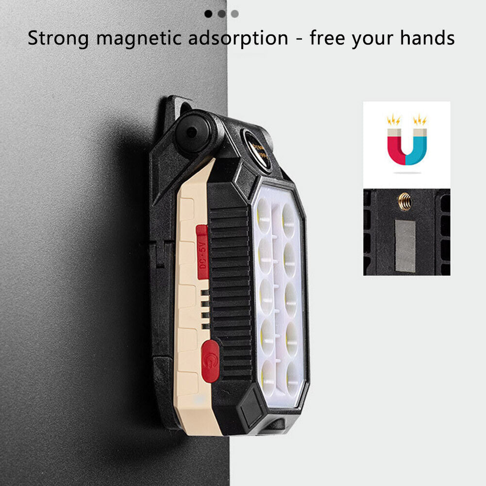 COB Rechargeable Magnetic Work Light Emergency Flashlight (W5 99B Large)