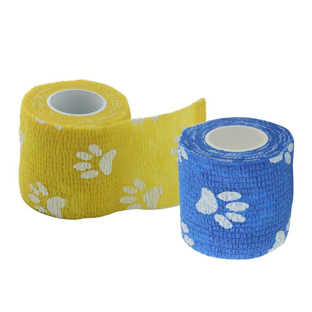 2Pcs Pet Cohesive Bandage  Tape Band Kitten   Sports Injury