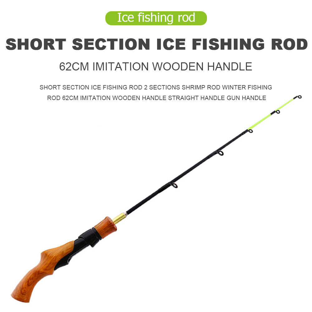 Ice Fishing Rod River Shrimp Winter Carp Fishing Pole Tackle (Gun Handle)