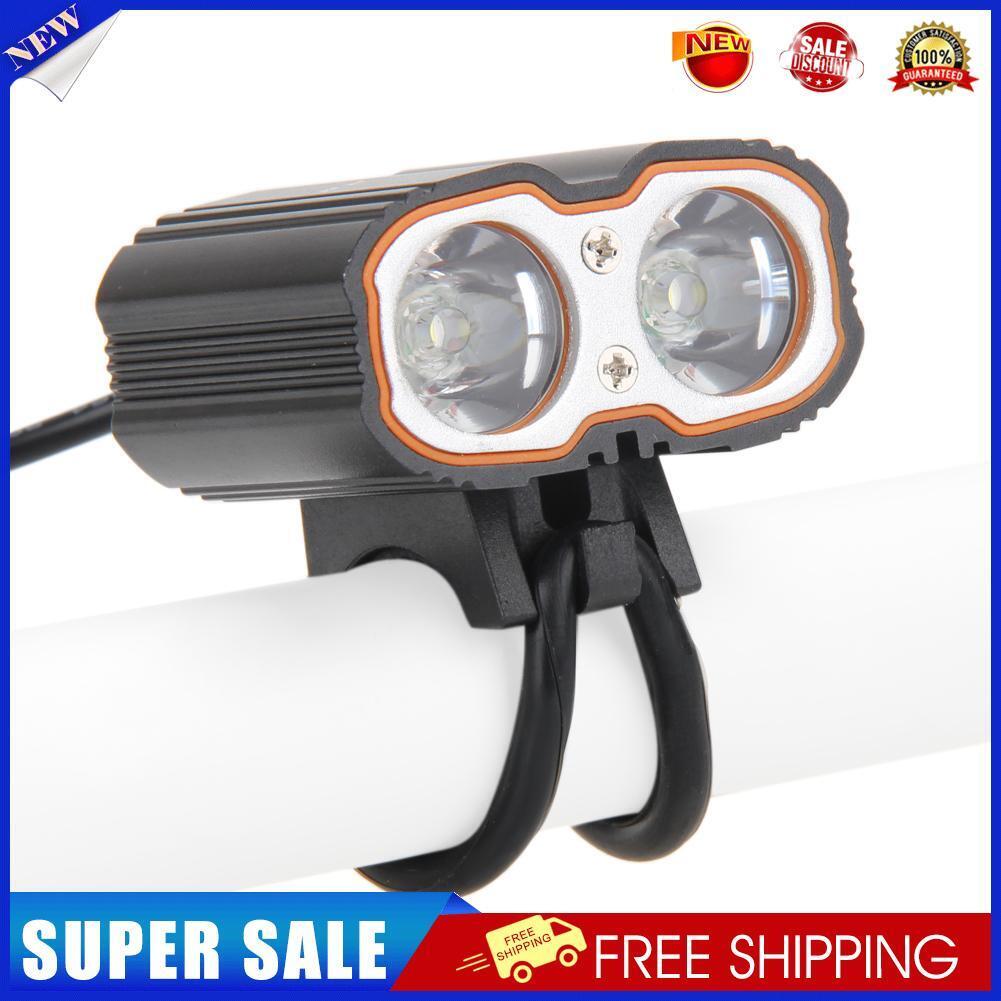 Waterproof Front Lamp 6000LM 2x CREE XM-L T6 USB LED Bike Bicycle Light