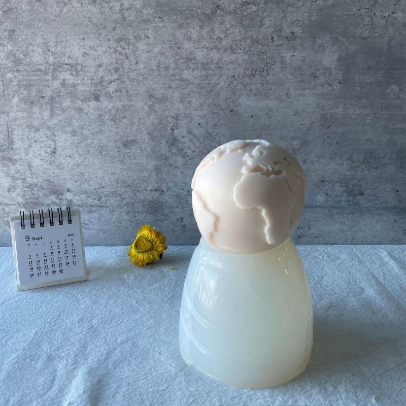 Silicone Soap Moulds Candle Mould Mousse Molds DIY Earth Shaped Baking Accessory