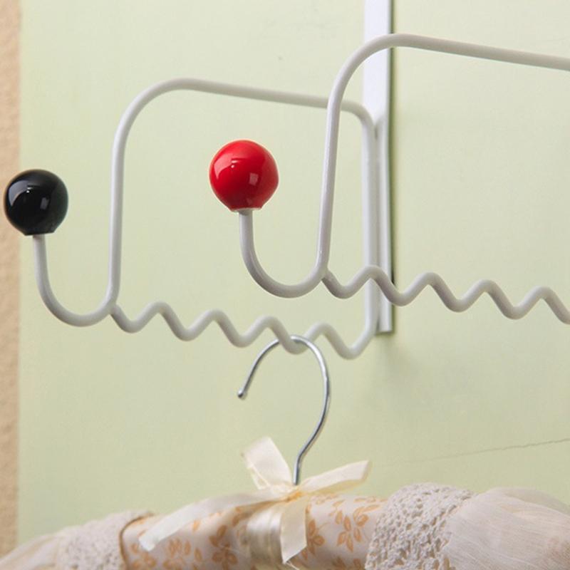 3x Over The Door Hooks Bathroom Organizer for Hanging Key Towels Robes Brush Bag