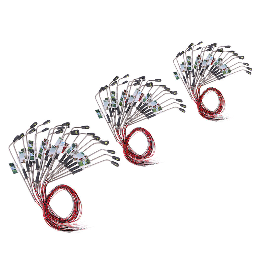 20pcs  Railway Led Lamppost   Lights HO OO 1:100 Scale