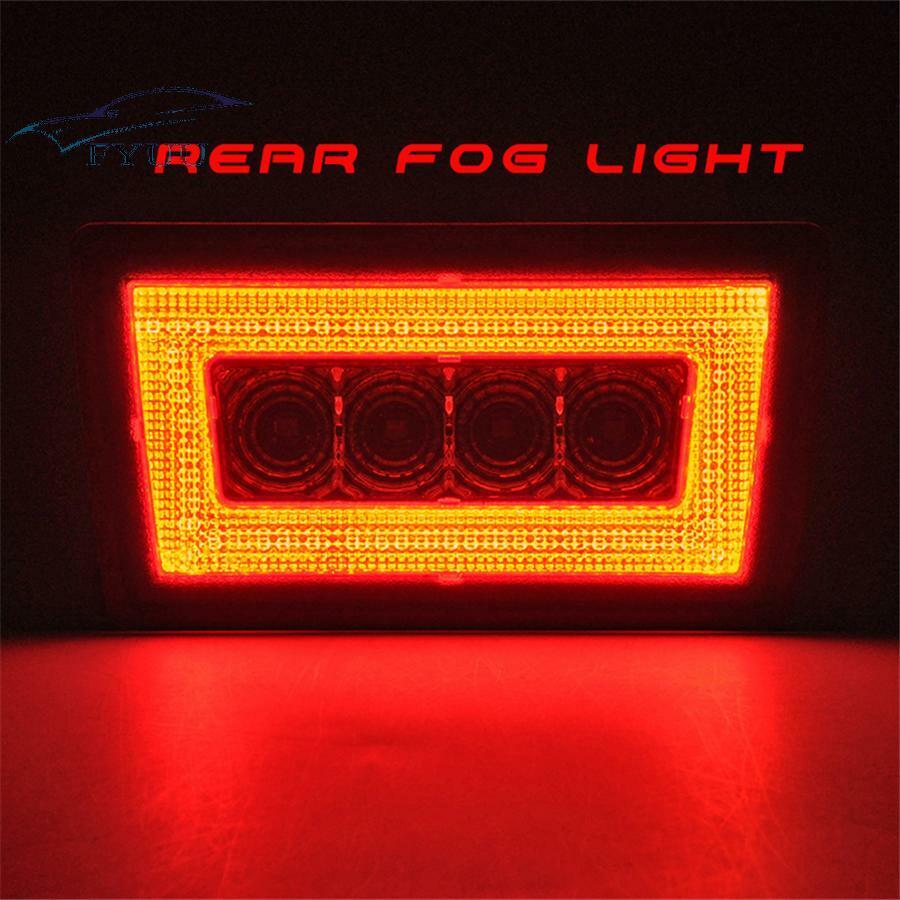 LED Rear Smoked Fog Brake Lamp & Backup Red&White Light For Subaru WRX STi 2011+