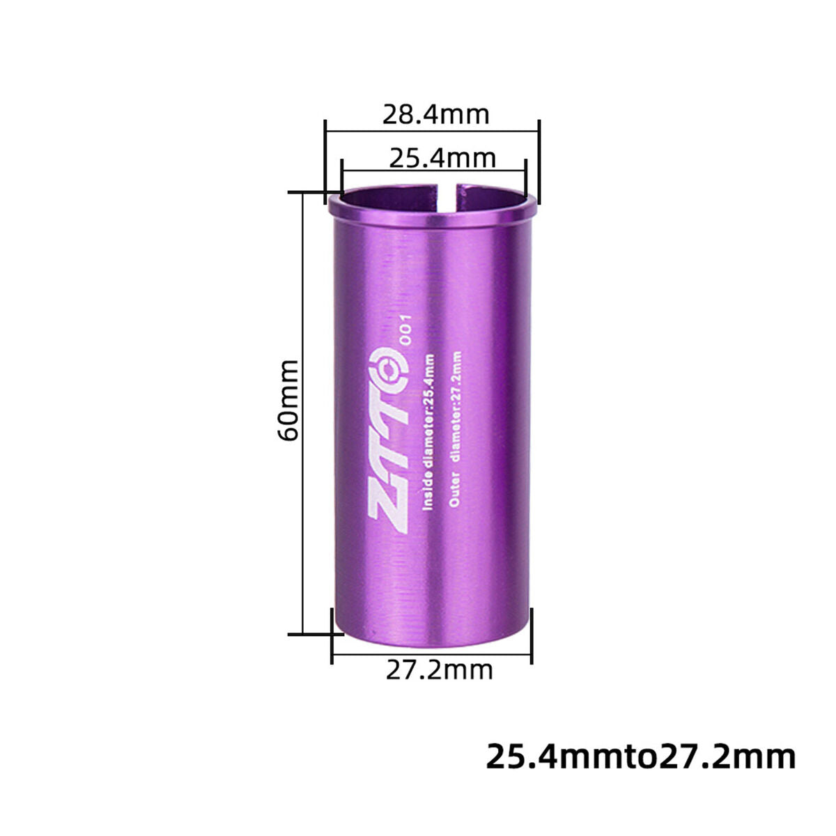 Seatpost Shim Aluminum  Post Tube Conversion Adapter BMX Cycling