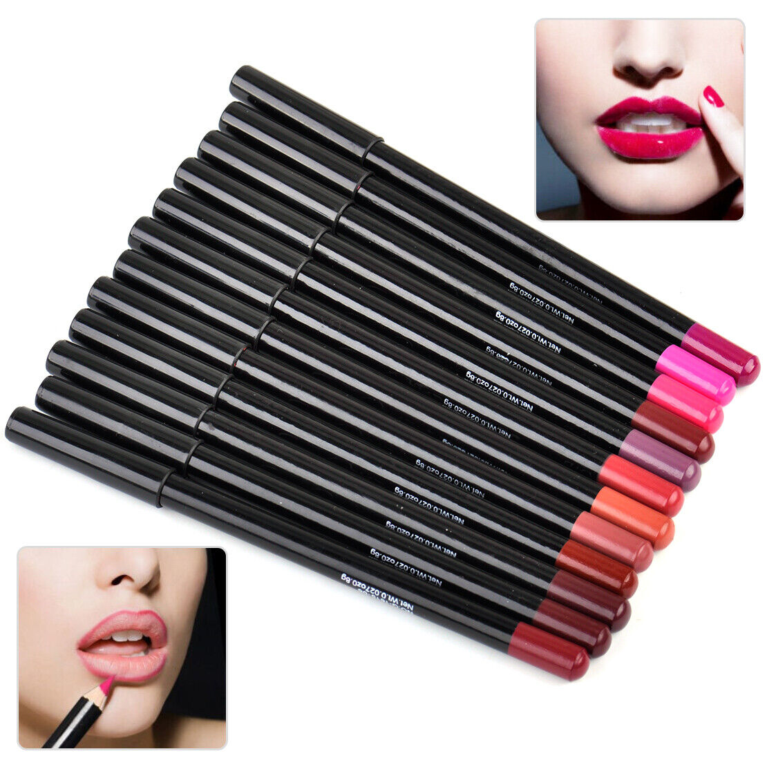 12x 12Color Magic Beauty Lipliner Cosmetic Makeup Lip Liner Pencil Women Girl Li