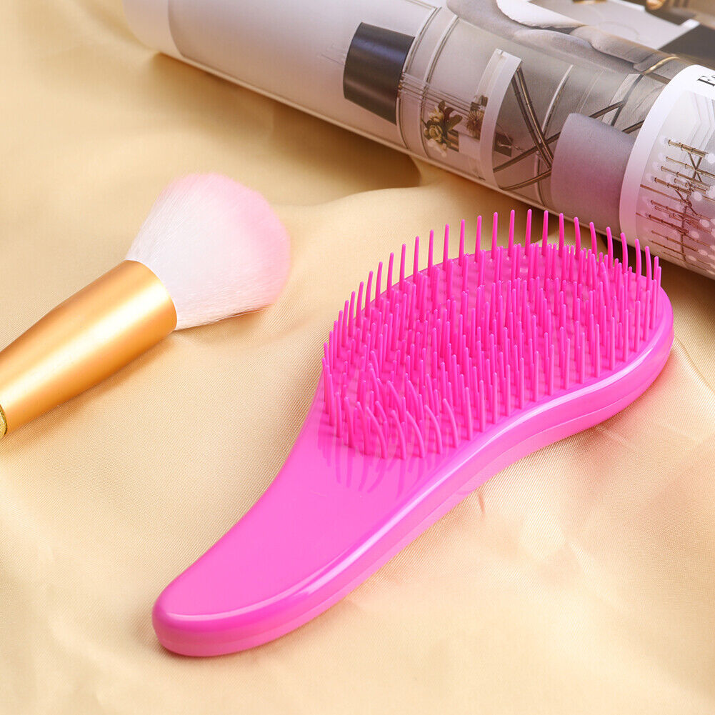 Portable Detangling Comb Massage Hair Brush Styling(Rose )