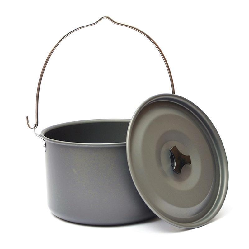 Aluminum Alloy Camping Picnic Hanging Pot Large Capacity Outdoor Tableware Pots