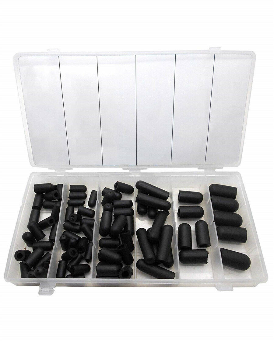 3/16"- 3/8" Rubber Vacuum Cap Assortment Kit For Carburetor Vacuum Hose Manifold