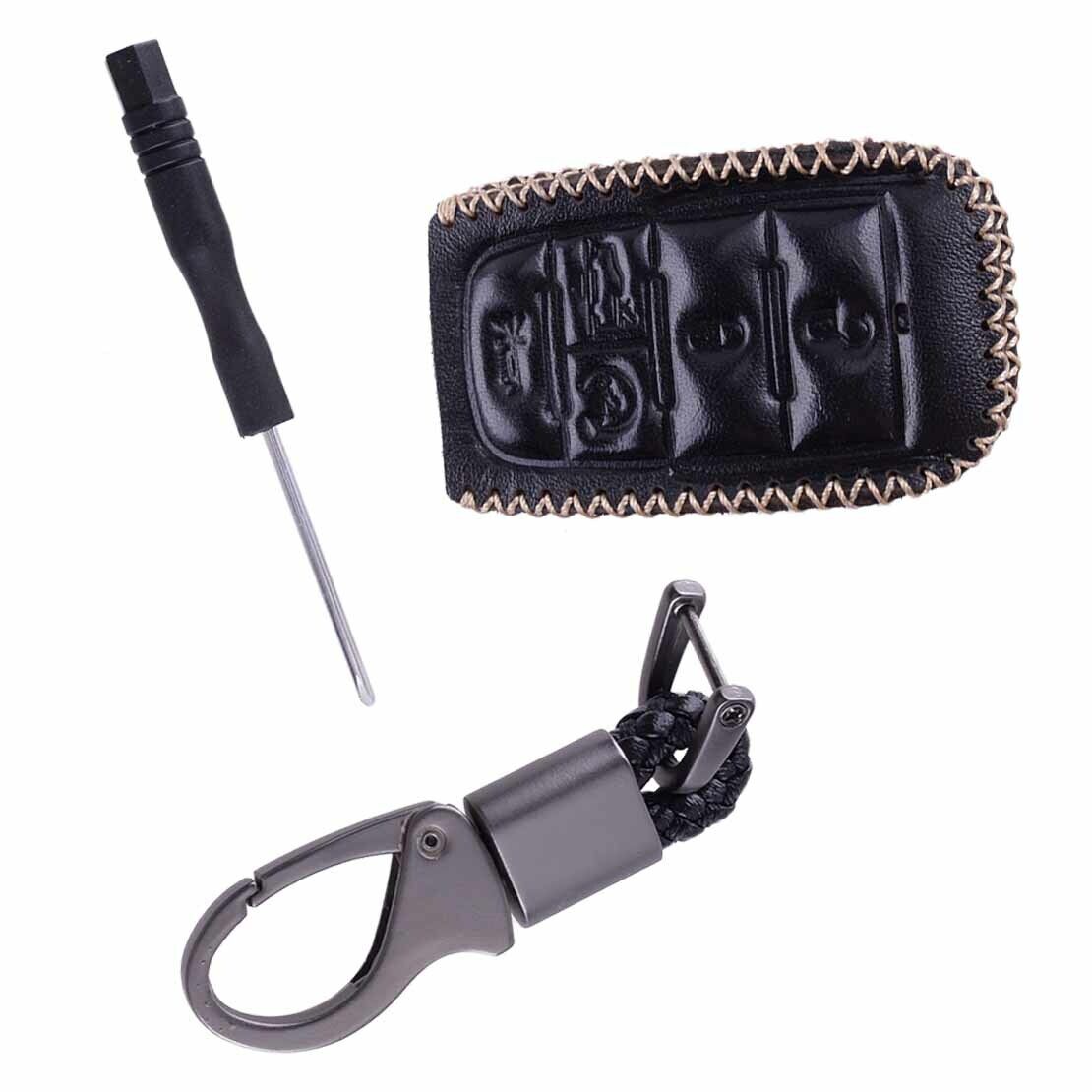 Leather Remote Smart Key Fob Cover Case Holder fit for Dodge RAM 1500 19-2021