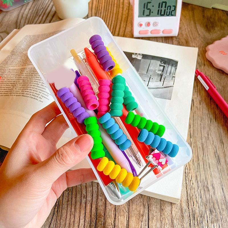 10Pcs Pencil Grips Writing Aid Pencil Holder Pencil Gripper for Righties Lefties