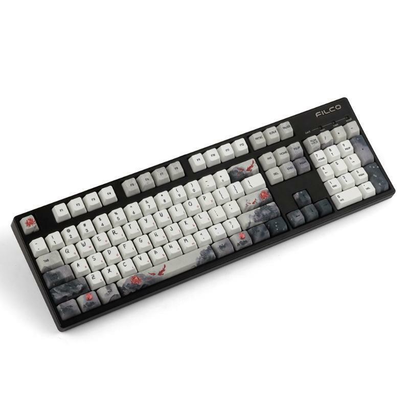 5 Sides Dye-Sublimation OEM PBT Keycaps Lucky Koi Nobori Carp Keyboard Keycaps