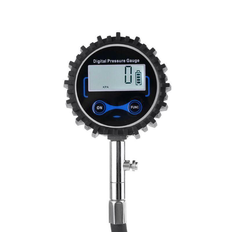 Digital Tire Pressure Gauge 200 PSI Interchangeable Air Chuck for Cars Rv SUV
